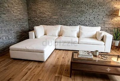 Expensive quality west elm white color feather 🪶 filled comfy sofa