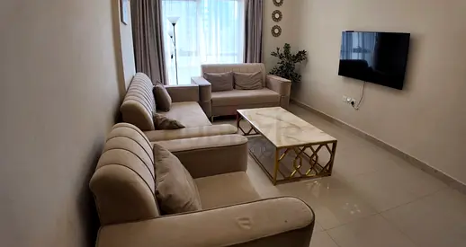 Beige 3-piece Living Room Sofa Set with Coffee Table - Good Condition
