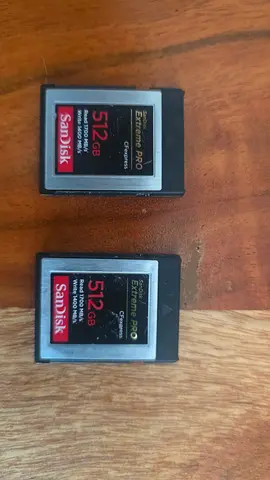 Pair of SanDisk Extreme PRO CFexpress 512GB cards
