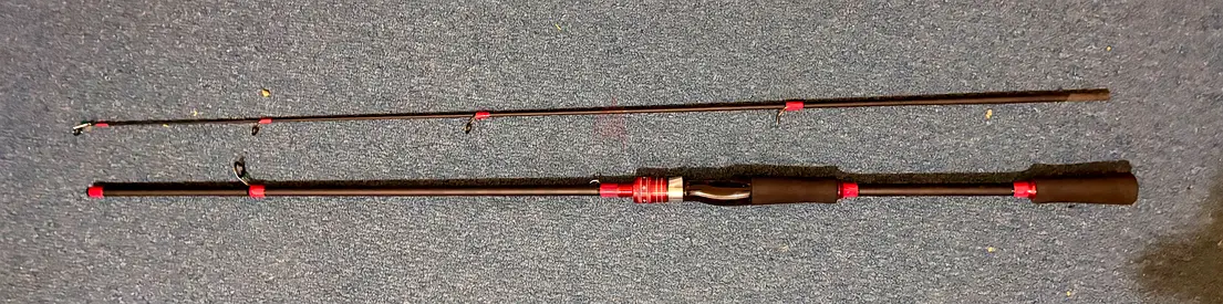 Two-piece Telescopic Spinning Fishing Rod new Beginners, light shore/pier fishing, and casual