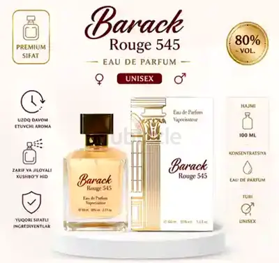 Barack Rouge 545 Unisex Eau de Parfum 100ml - New