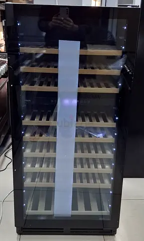 TEKA Free standing Wine/Beverage Cooler - 110 Bottles Capacity, LED Illumination, Reversible Doors,