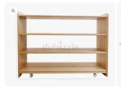 Montessori 3-Tier Open Shelf with Wheels - Beechwood Storage for Classrooms