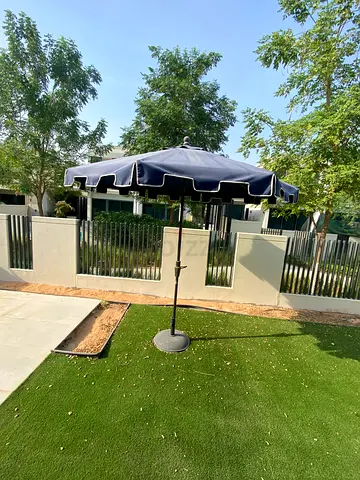 Parasol Umbrella and base from Pottery Barn