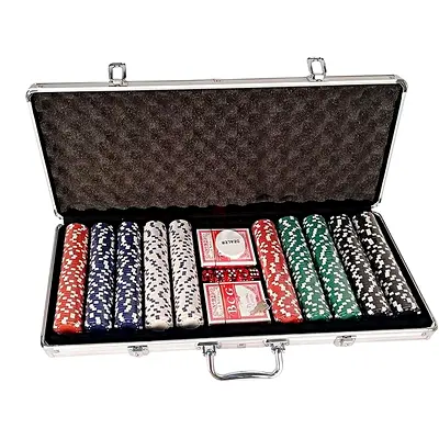 Professional 500 pc Poker Set without number with silver box 🎁