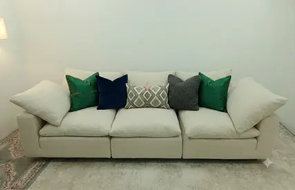 Cloud feather 🪶 filled modular 3 seater sofa