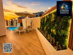 Luxury modern villa for sale | Corner villa on two streets | 6 master bedrooms | Private pool | Behi