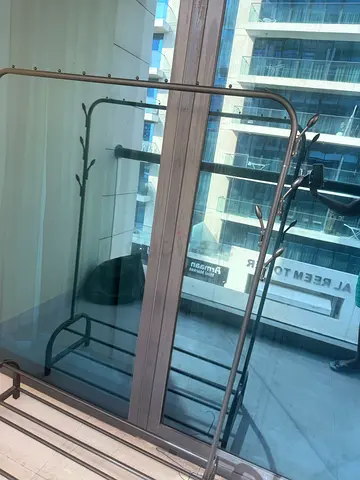 Metal Garment Rack with - Simple Clothes Rail (free hangers provided)