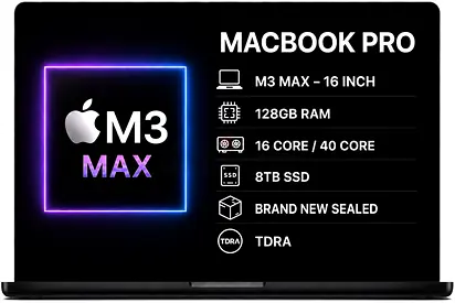 MacBook Pro 16 M3 Max — 128GB RAM, 8TB SSD (Brand New Sealed)