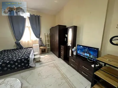 Furnished studio apartment for monthly rent in Al Hamidiya AjmanPrime location with easy access to Dubai and Sharjah exits