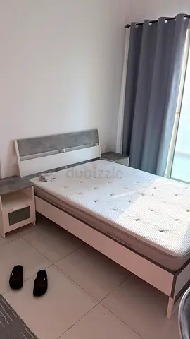 Double bed with side tables