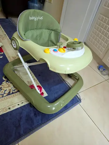 Light Green Baby Walker with Activity Tray - Good Condition