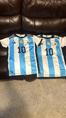 Pair of Argentina #10 Lionel Messi Home Football Jerseys - Kids/Youth replica jersey