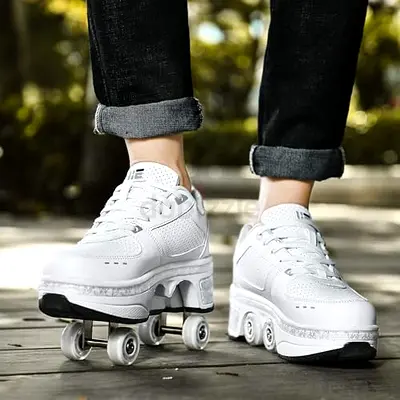 MOTIM 2-in-1 Roller Skate Shoes with Hidden Wheels, EU 42