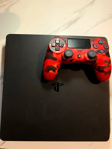 PlayStation 4 Slim with DualShock 4 (Red Camo) - Good Condition