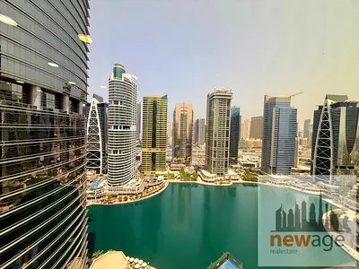 Furnished & Fitted | Glass Partitions | High Floor | Full Lake View | Gold Tower JLT