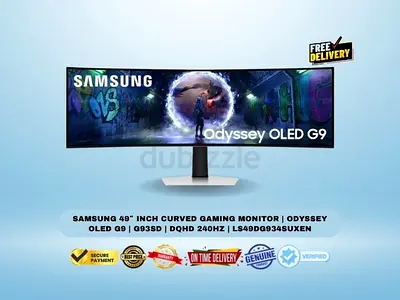 Samsung 49″ Inch Curved Gaming Monitor | Odyssey OLED G9 | G93SD | DQHD 240Hz | LS49DG934SUXEN