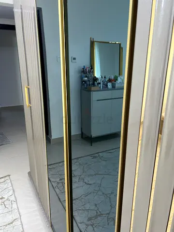 Large Turkish 6-Door Wardrobe with Mirror Panels - 260cm x 265cm