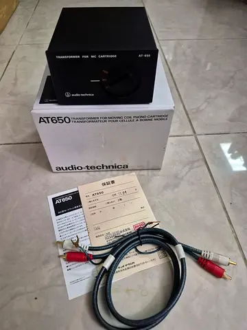Audio-Technica AT650 Moving Coil step up transformer + RCA Cable with Box (Used)