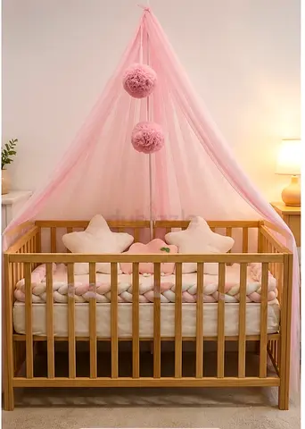 Wooden Baby Crib baby to toddler  - Light Oak, Good Condition