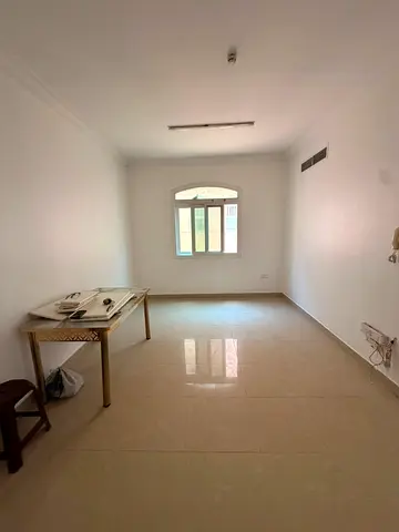 Located next to the park and close to all amenities; features two rooms, a living area, two bathrooms, a balcony, and built-in closets.