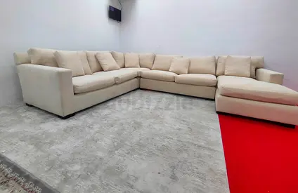 Perfect condition crate and barrel beige color Ushape sofa