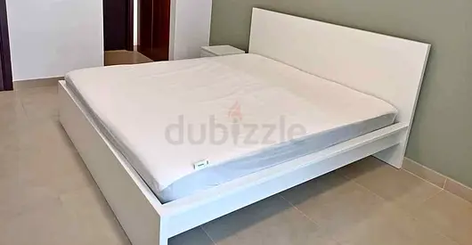 IKEA malam bed with mattress queen size 160x200cm bed