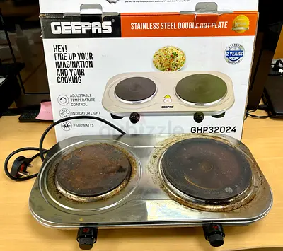 Geepas Stainless Steel Double Hot Plate GHP32024 - 2500W