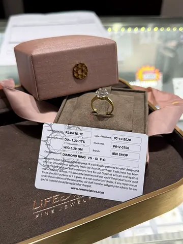 Coronet 7 diamond stones ring