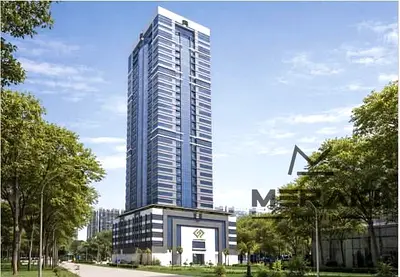 For 45,000 dirhams, you can own a two-bedroom apartment with a living room and a study, totaling 1817 square feet. Delivery within 18 months.