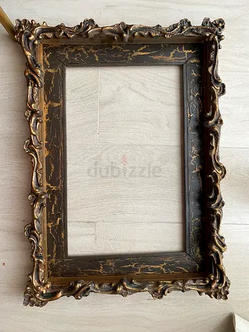Vintage Ornate Gilded Picture Frame - Decorative Empty Frame