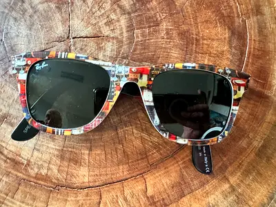 Rare Ray-Ban Wayfarer RB2140 Special Series #9 - Rare Prints Music/ Guitar Collectors Edition
