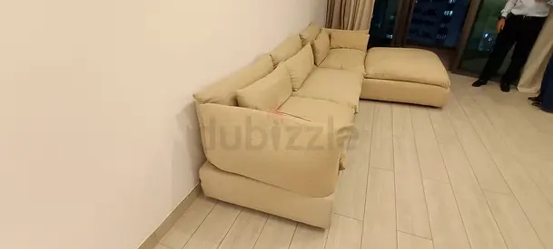 High-quality Marina Home feather 🪶 filled L Shape Sofa Beige