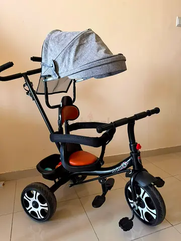 3-in-1 Tricycle Stroller with Canopy and Parent Handle - Good Condition