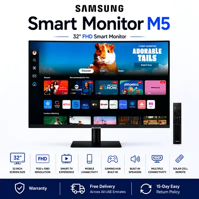 Samsung 32 Inch M5 M50F FHD VA Smart Monitor – LS32FM500EUXEN