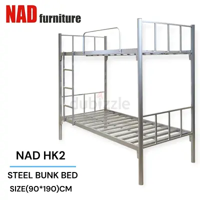 NAD Steel Bunk Bed HK2 - Metal Twin over Twin (90x190cm)