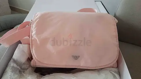 Light pink baby changing bag / diaper bag (soft, compact) armani bag.