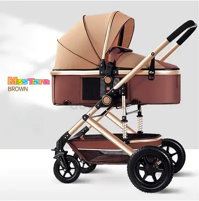 Brown Baby Stroller for Baby 0-3 years (Brown)