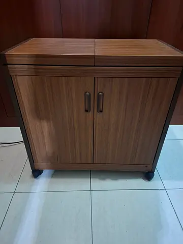 Compact wooden TV cabinet / media console with storage