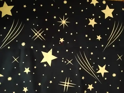 Dark blue king size bed sheet with white Star Pattern