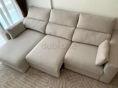 Beige Ikea eskilstuna lshape sofa