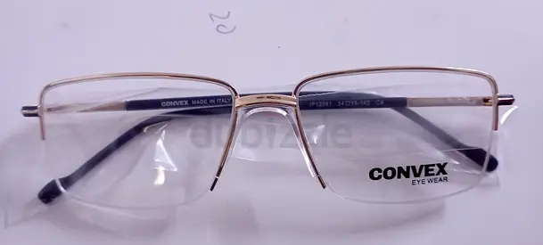Convex Gold Semi Rimless Eyeglass Frames