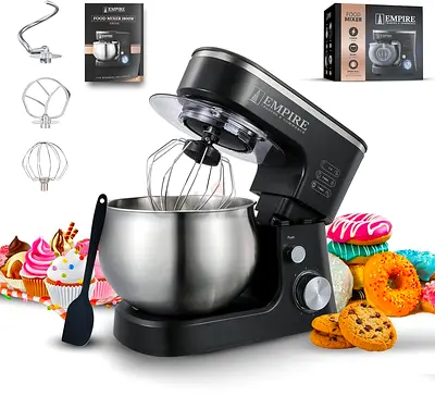 Empire 3-in-1 Stand Mixers 5.5L, 1800W Electric Mixers, 6-Speed Household Stand Mixers, FREE RECIPES