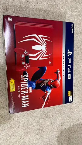 Sony PS4 Pro console box (Spider-Man theme)