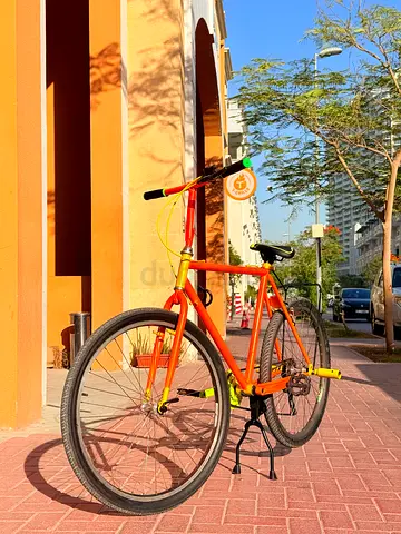 Orange and Yellow City Bicycle