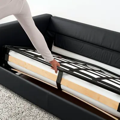 Excellent condition black two seater sofa bed