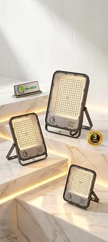 Set of LED Floodlights (100W  40W) - Good Working Condition