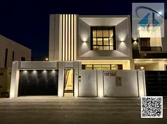Villa for sale in Ajman on Sheikh Mohammed Bin Zayed Road, high-end finishing, freehold ownership fo