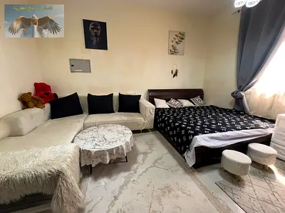 استوديو مفروش بفرش راقي بمساحه واسعه في لوكيشن مميز وباقل سهر شامل الفواتير