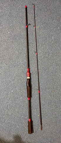 Two-piece Telescopic Spinning Fishing Rod new Beginners, light shore/pier fishing, and casual